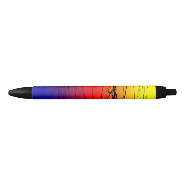 Abstract Gradient Black Ink Pen (Front)