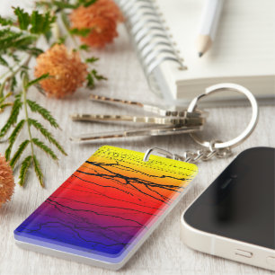 Abstract Gradient Keychain