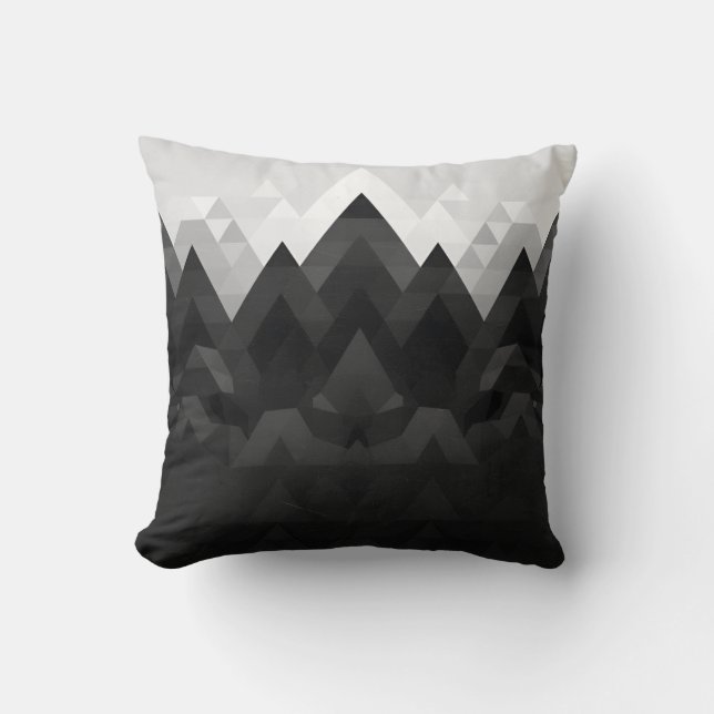 Abstract Gradient Triangles  Throw Pillow (Front)