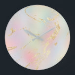 abstract gradients background large clock<br><div class="desc">please note the foil effect is not real, but just simulated</div>