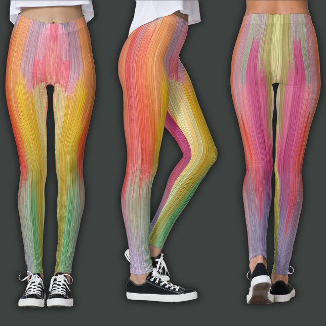 Abstract Gradients | Rainbow Drip Leggings (Creator Uploaded)