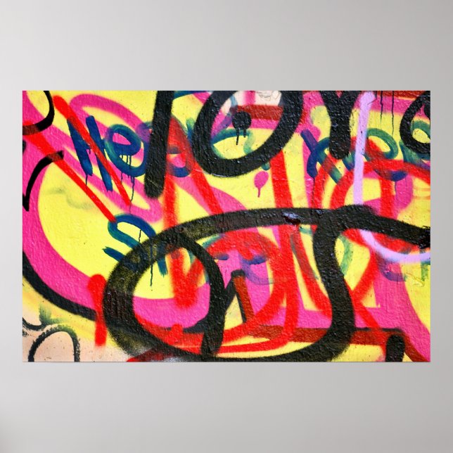 abstract graffiti background poster (Front)