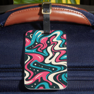 Abstract Graffiti - Bold Vibrant Line Art Style Luggage Tag