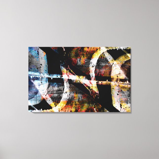 Abstract graffiti canvas print (Front)