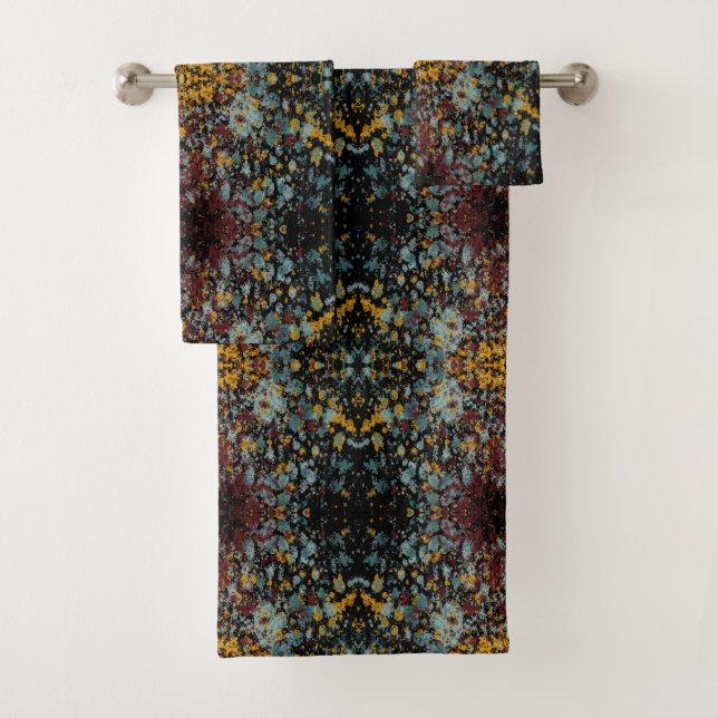 Abstract Graffiti Splatter Painting Art On Black (En situation)