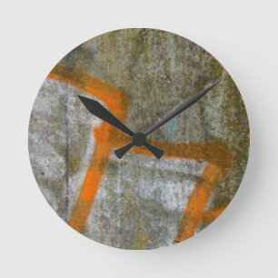 Abstract graffiti wall clock