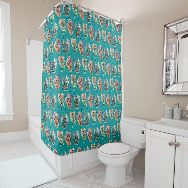 Abstract Graphic Cactus Succulent Pattern (In Situ)