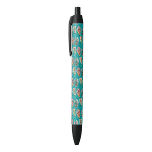 Abstract Graphic Cactus Succulent Pattern Black Ink Pen