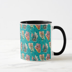 Abstract Graphic Cactus Succulent Pattern Mug