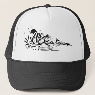 Abstract graphic customized hat truck hat