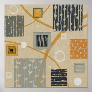 Abstract Graphic Tiles Poster