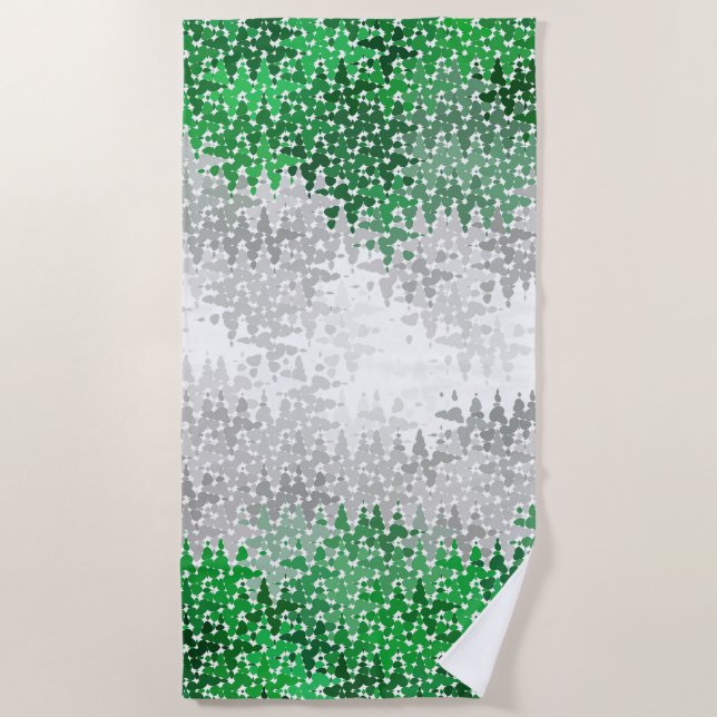 Abstract Grayromantic  Pride Flag Beach Towel (Front)