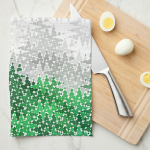 Abstract Grayromantic Pride Flag Kitchen Towel