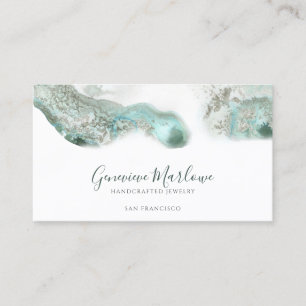 Abstract Green Agate Jewellery Designer Business Card