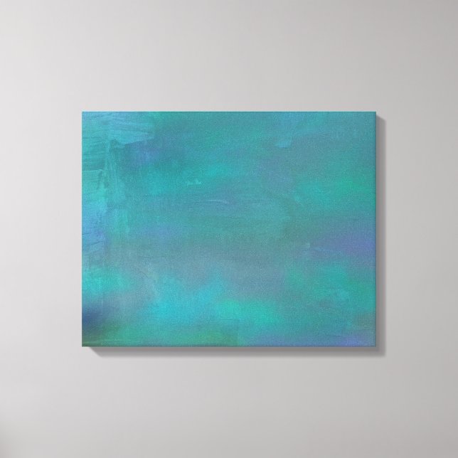 Abstract Green and Purple Serenity Canvas Print (Front)