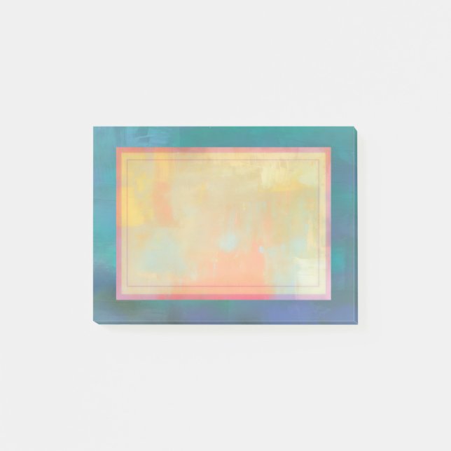 Abstract Green and Purple Serenity Post-it Notes (Front)