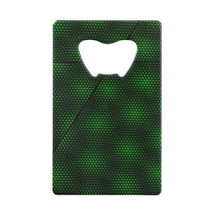 Abstract Green Background Credit Card Bottle Opener