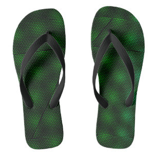 Abstract Green Background Flip Flops