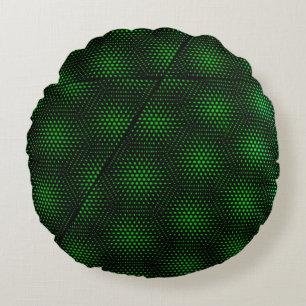 Abstract Green Background Round Pillow
