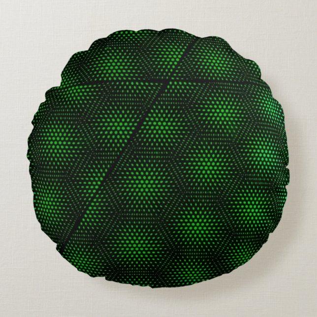 Abstract Green Background Round Pillow (Front)