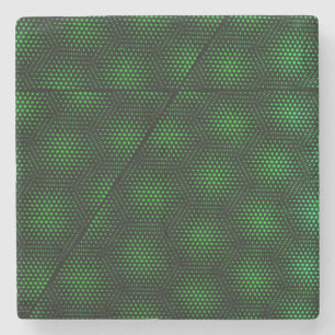 Abstract Green Background Stone Coaster