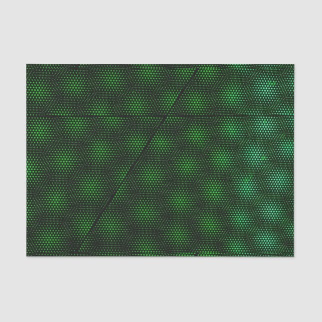Abstract Green Background Tissue Paper (Front)