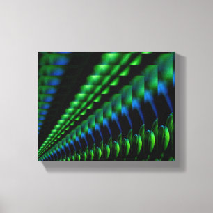 Abstract Green Blue Black Design Canvas Print