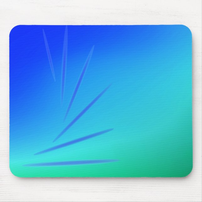 Abstract Green & Blue Design Mouse Pad (Front)