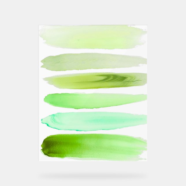 Abstract Green Brush Art – Fresh Minimal Decor  (Recto)