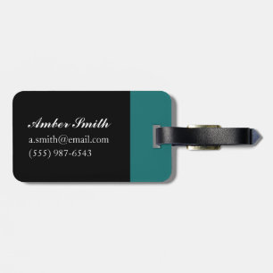Abstract green car luggage tag