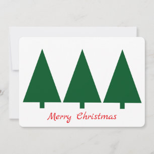 Abstract Green Christmas Tree Holiday Card