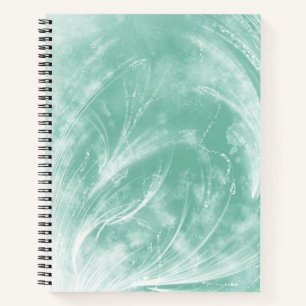 Abstract Green Dandelions and fireflies Notebook