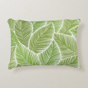 Abstract green floral, seamless background. accent pillow