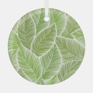 Abstract green floral, seamless background. glass ornament