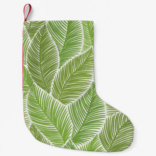 Abstract green floral, seamless background. small christmas stocking