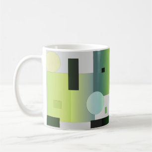Abstract Green Four  Coffee Mug