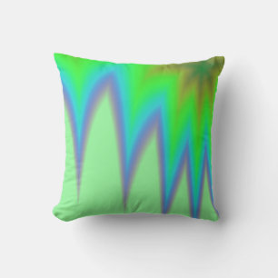 Abstract Green Grass Outdoor Pillow