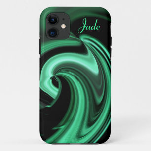 Abstract Green Heart iPhone 5 case *Personalize*