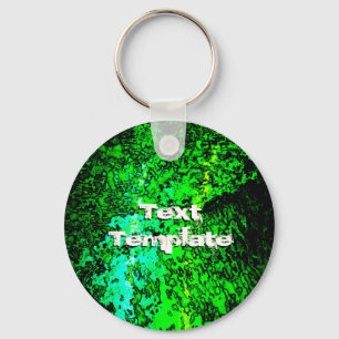 Abstract Green Keychain