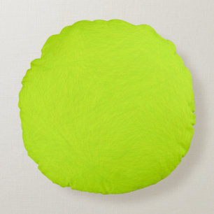 Abstract Green Lime Round Pillow