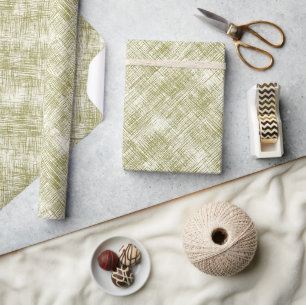 Abstract Green Lines Christmas Wrapping Paper