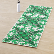 Abstract green mandala psychedelic butterfly swirl