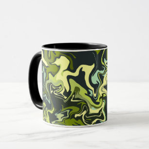 Abstract Green Marble Design Mug