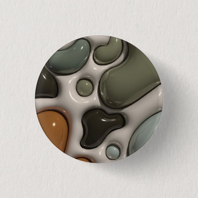 Abstract Green Marble | Modern Aesthetic 1 Inch Round Button (Front)