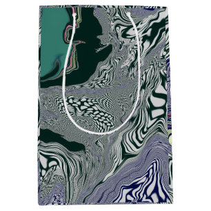 Abstract Green Marble Swirl Art Gift Bag