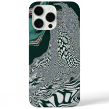 Abstract Green Marble Swirl Art iPhone Case 