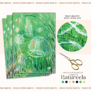 Abstract Green Modern Texture Tissue Paper