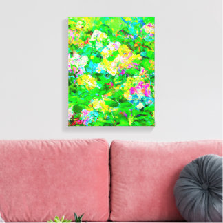 Abstract Green Nature Art Canvas Print
