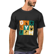 Abstract Green Orange Yellow GYM Sports Art 