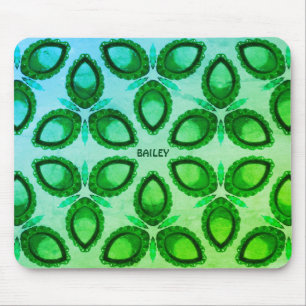 ~ Abstract Green Pattern ~ Personalised Mouse Pad
